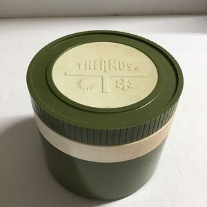 Vintage THERMOS King-Seeley MODEL 1155/3 Insulated JAR 8oz Food Soup Green/White